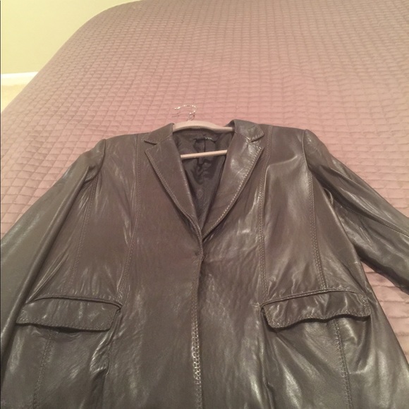 Brown Leather Jacket - Picture 2 of 5